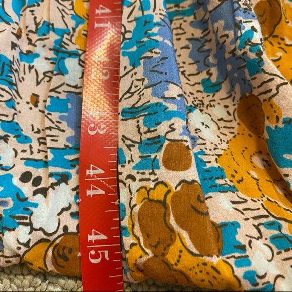 Sea Biarritz Floral Smocked Ruffle Cap Sleeve Tiered Midi Dress Orange Sz 8 - Picture 13 of 13